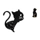 thumbnail image 5 of Reloj de pared,Reloj de pared con diseño de gato para guardería,sala de juegos y interior,Figura de escritorio,Estatua de gato,linda estantería,escritorio,decoración del hogar,Figura, 5 of 8
