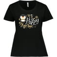 thumbnail image 3 of Inktastic Happy New Year with Cute Penguin Women's Plus Size T-Shirt, 3 of 5