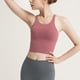 thumbnail image 5 of Ropa interior deportiva para mujer con almohadilla extraíble, sexy, con cordones en la espalda cruzada, chaleco de entrenamiento para yoga, rosa claro, 5 of 6