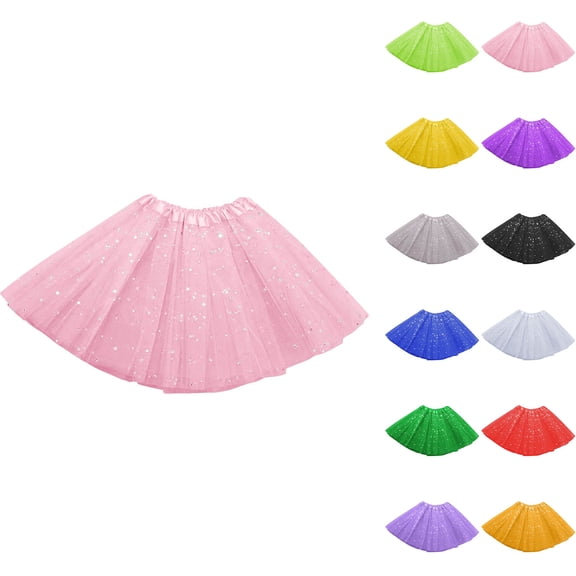 BiZtdJrK Womens Tutu Skirts Sparkly Mesh Elastic Waist Tulle Mini Skirt Glitter Pleated Dancing Ballet Skirts Summer Clothes Mint Green Free Size