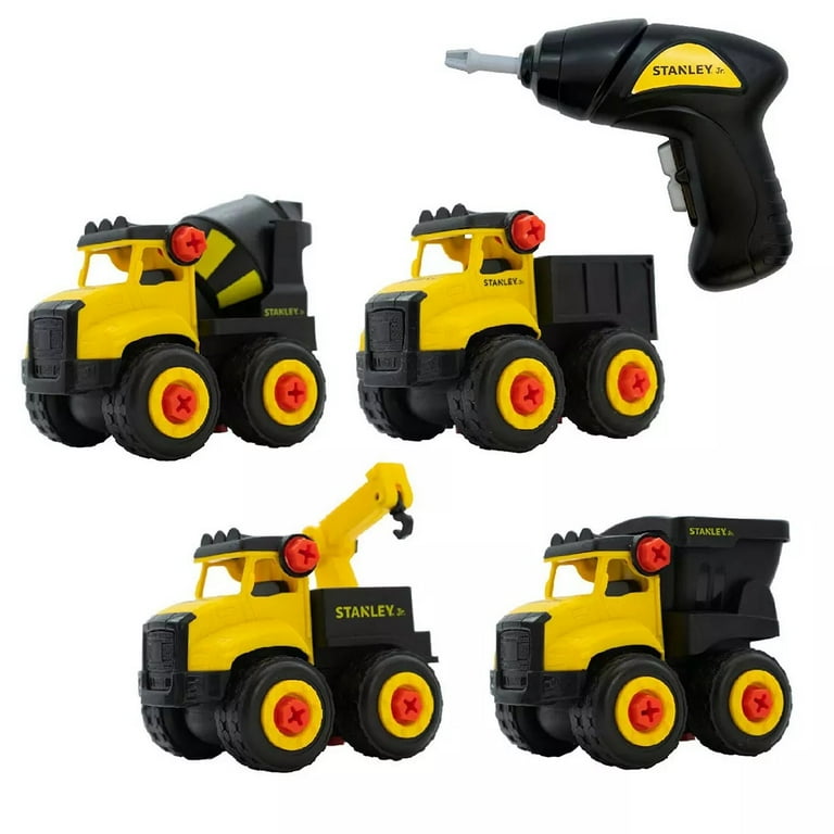 Stanley Jr. - Mini Trucks, 4 PC SET with Electric Drill