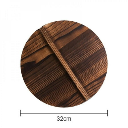 

Clearance Sale 12.6*12.6*0.6 Chinese Iron Hypotenuse Cover Nature Fir Handmade Export Anti- Pot Cover Wok Wooden Pan Handle Kitchen Accessories