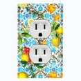 thumbnail image 1 of Metal Light Switch Plate Cover Colorful Floral Fruit Tile Pattern TIL011, 1 of 13