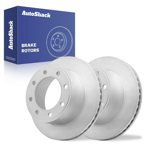 AutoShack Rear Vented Coated Brake Rotors 2-PC Set Replacement for 2005-2012 Ford F-250 Super Duty 2005-2012 Ford F-350 Super Duty ArmorStop 13.39" (340 mm)