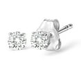 thumbnail image 2 of Haus of Brilliance .925 Sterling Silver 1/4 Cttw Womens Round Cut Lab-Grown Diamond 4-Prong Settings Push Back Rhodium Plated Classic Solitaire Stud Earrings (F-G Color, VS1-VS2 Clarity), 2 of 6
