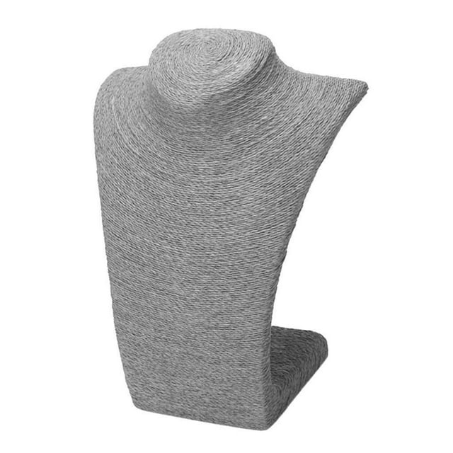 serony Necklace Pendant Display Bust Mannequin Necklace Display Jewelry Jewelry Display Display Stand Showcase Display Holder Gray M