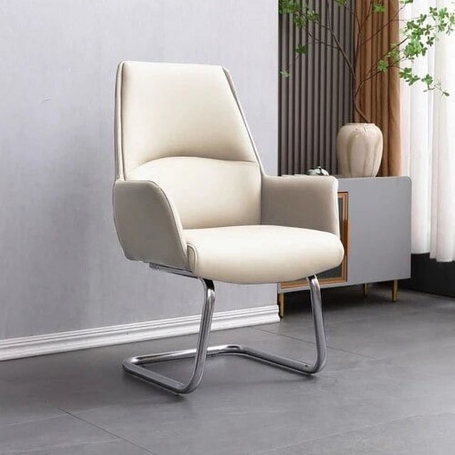 Leather Makeup Computer Office Chair Waiting Vanity Bedroom Floor Chair Beauty Barber Leisure Silla De Oficina Office Supplies My Lux Decor Round