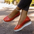 thumbnail image 6 of KEGIRLOM Women Spring/Summer Fashionable And Casual Versatile Solid Color Thick Bottom Shallow Mouth Sponge Cake Slope Heel Shoes Orange 7, 6 of 9