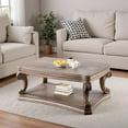 thumbnail image 6 of Olane Coffee Table-Weathered Oak Brown Wood-Rustic Farmhouse 52 Inch, 6 of 6