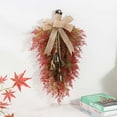 thumbnail image 3 of Guirnaldas navideñas, adornos navideños, regalos navideños 2025. Material de textura: lino. Corona de lazo. Decoración colgante para puerta de entrada, patio, campana., 3 of 7