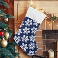 thumbnail image 2 of SKYSONIC Christmas Stocking Personalized Christmas Snowflake Large Candy Stocking Hanging Gift Xmas Stockings Decoration 1 PC for Family Holiday Party Ornaments Decor Fireplace, 2 of 7