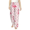 thumbnail image 2 of Kdxio Women's Comfy Stretch Cute Flamingo with HeartPrint Drawstring Pajama Pants-XX-Large, 2 of 9