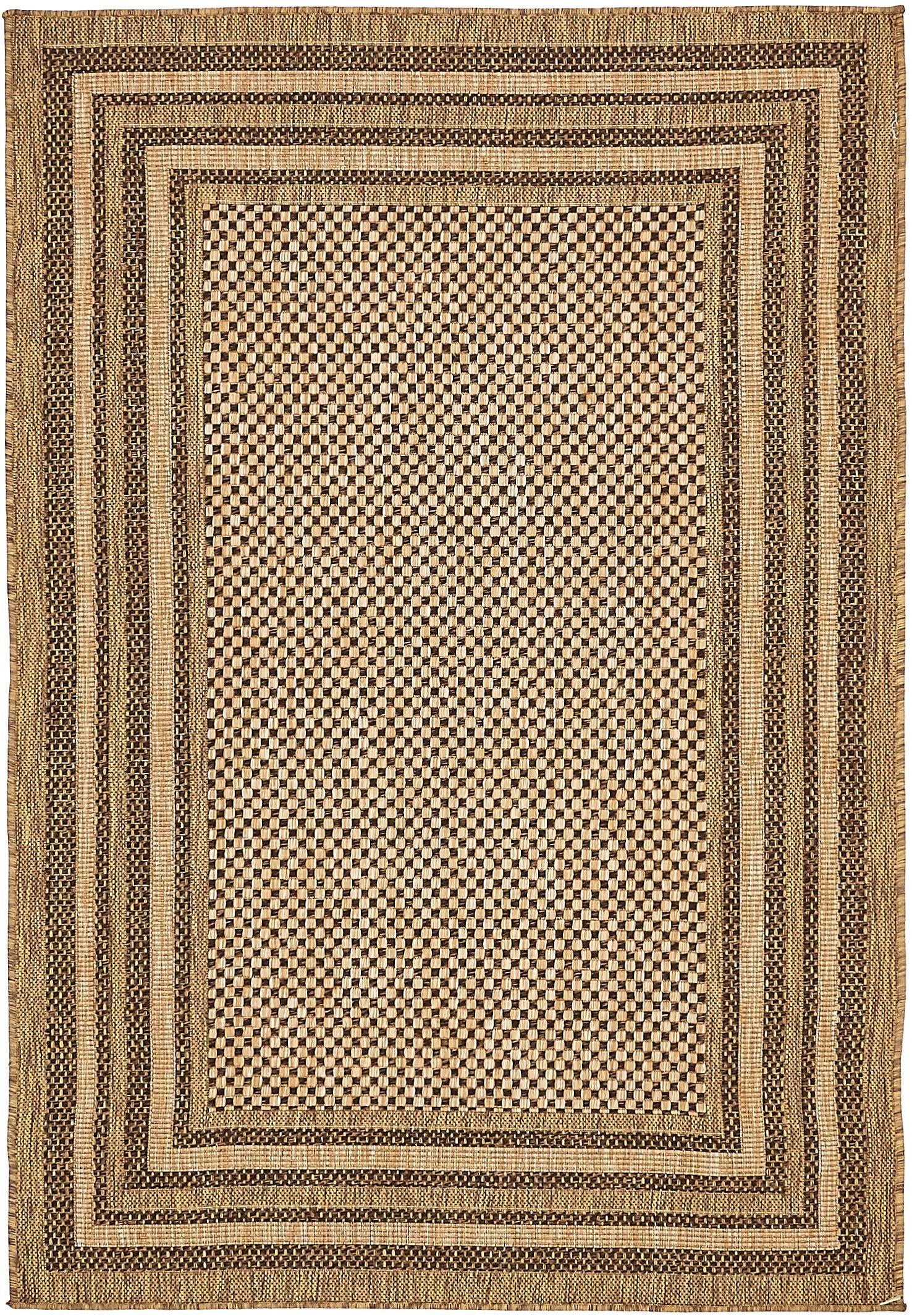 Unique Loom Multi Border Outdoor Modern Geometric Area Rug or Runner