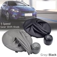 thumbnail image 5 of for Fiat 500 500C for Panda 2003-2012 Car Gear Shift Lever Knob Shifter Handball 5 Speed Gaifter Boot (Color : 5-G-Set), 5 of 5
