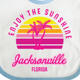 thumbnail image 4 of Inktastic Summer Enjoy the Sunshine Jacksonville Florida in Pink Boys or Girls Baby Bib, 4 of 4