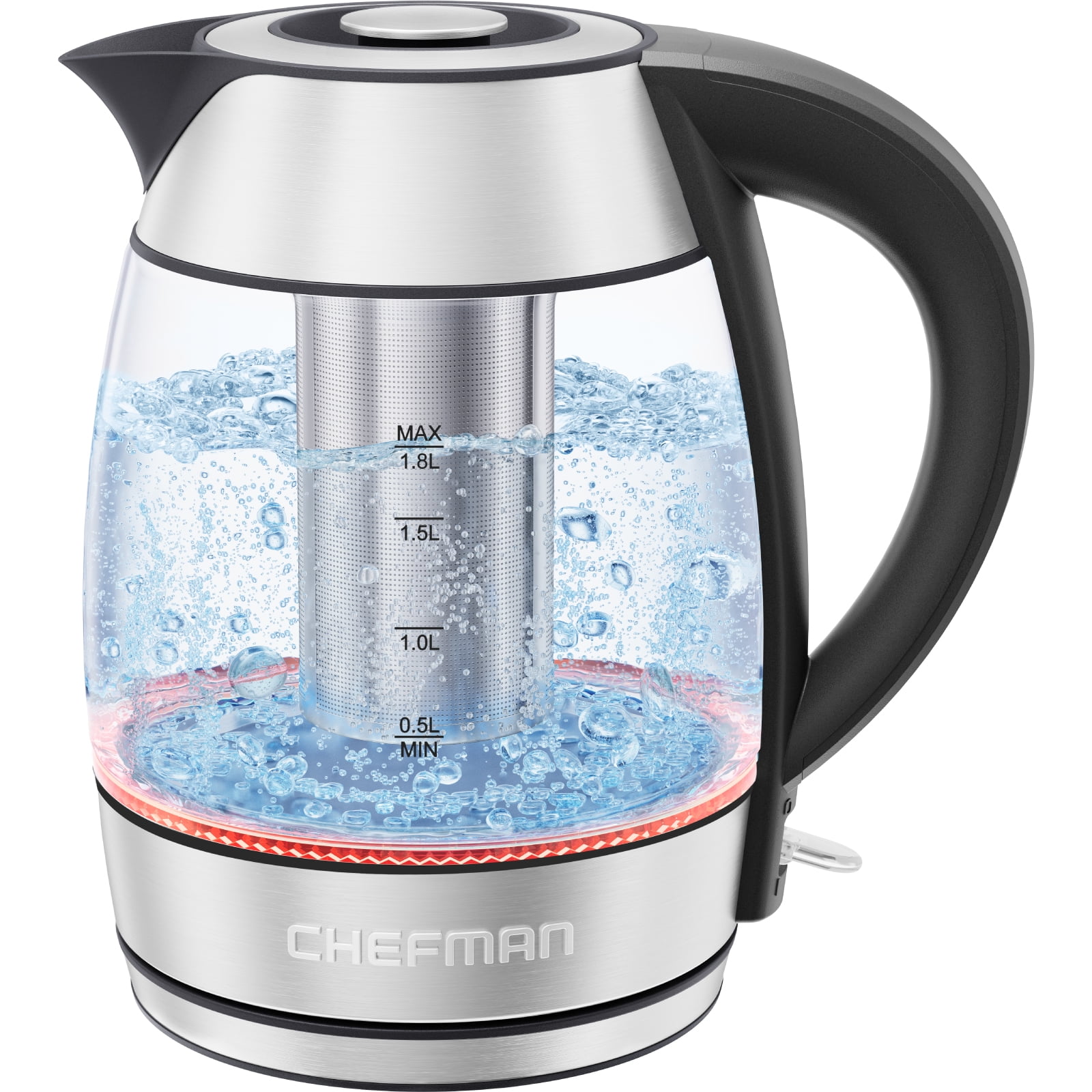 Chefman Electric Kettle, 1.8 Liter Stainless Steel Electric Tea Kettle  Water Boiler with Automatic Shutoff, LED Lights, Boil-Dry Protection, Hot  Water Electric Kettles for Boiling Water, Rose - Yahoo Shopping