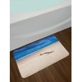 thumbnail image 2 of Driftwood Bath Mat, Driftwood on the Deserted Sandy Beach and the Cloudy Sky Digital Style Image, Non-Slip Plush Mat Bathroom Kitchen Laundry Room Decor, 29.5 X 17.5 Inches, Beige and Blue, Ambesonne, 2 of 2