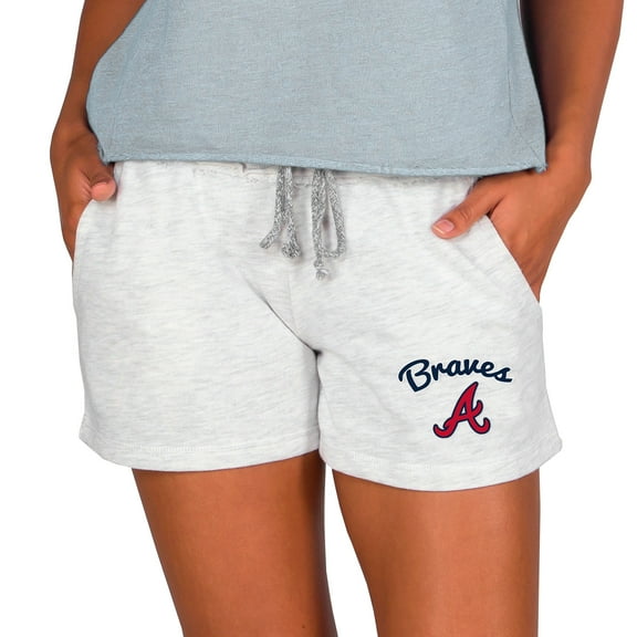 Women's Concepts Sport Ash Atlanta Braves Mainstream French Terry Tri-Blend Shorts
