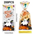 thumbnail image 2 of Halloween Cellophane Treat Bags - 200PCS Value Pack;Clear Candy Cookie Halloween Party Favor Supplies;Vivid Halloween Element Patterned Cellophane Bags;Odor-Free OPP Plastic Halloween Party Favor Bags, 2 of 5