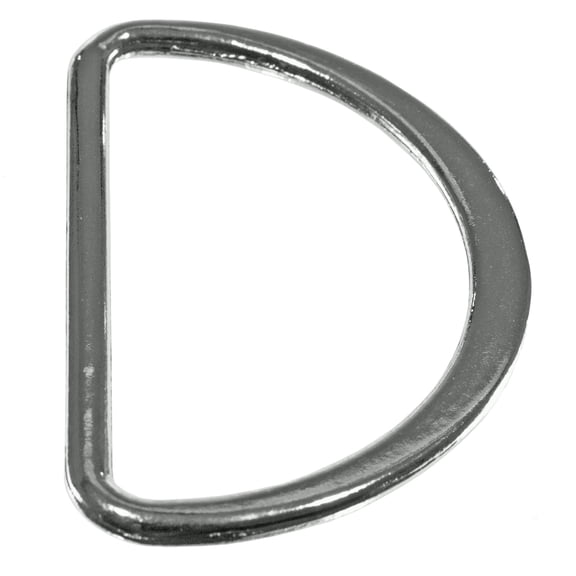 Paracord Planet 2 Inch Flat Metal D-Ring - Polished Silver Color - Variety of Pack Sizes Available