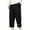 Black, variant on Plus Size Mens Capri Pants Breathable Quick Drying Elastic Waist Drawstring with Pockets,M-5XL