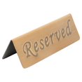 thumbnail image 2 of Reservation Sign Antique Bronze Stainless Steel English Reserved Seat Sign Notice Board, 2 of 5
