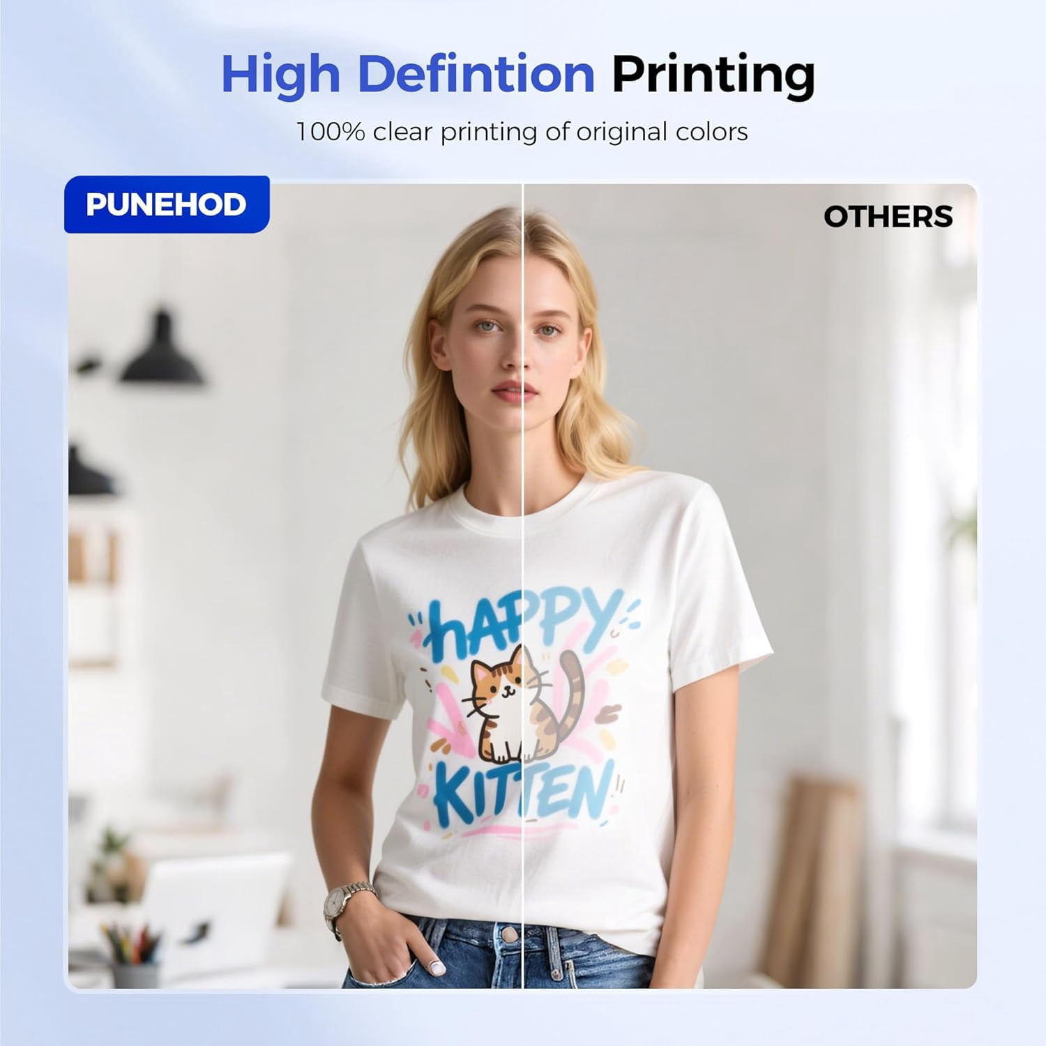PUNEHOD DTF Printer A4 L800 with Roll Feeder Printer+Oven+Repalce Printhead DTF Transfer Printing Machine
