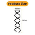 thumbnail image 2 of LQQBOX Spiral Twist Hair Pins (50-Pcs) – Durable Non-Scratch Corkscrew Design for Effortless Bun Hairstyles – (Black), 2 of 7