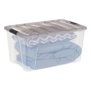 IRIS 72 Qt. Plastic Storage Bins with Lids, Stackable Storage Containers, Totes, 3 Pack
