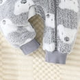 thumbnail image 7 of SERTG Toddler Kids Cute Hooded Romper Thick Lined Full Sleeve Bodysuit Fall Winter Warm Cozy Soft Onesie for Infants Boys and Girls 0-18 Months(Gray,6 Months), 7 of 7