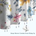 thumbnail image 6 of Pioneer Flower Floral Print Pattern Shower Curtain 72"x72" ,Bathroom Decorative Shower Curtains Set with 12 Hooks,Modern Waterproof Washable Shower Curtain, 6 of 6