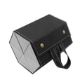 thumbnail image 3 of Organizador de gafas de , caja de almacenamiento de gafas de cuero sintético, multifunción, portátil, para colgar, para mujeres y hombres. 6 cuadrículas negras, 3 of 8