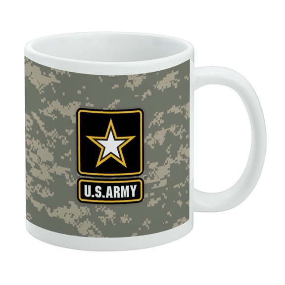 U.S. Army Logo on Camo White Mug