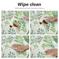 thumbnail image 4 of JEUXUS Spring Floral Teal Sage Green Tablecloth Round Watercolor Eucalyptus Leaf Round Table Cloth Resistant Washable Table Cover for Kitchen Dining Room Holiday Party Picnic Patio, 4 of 7