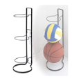 thumbnail image 4 of Free Standing 3-Tier Basketball Storage Rack Vertical Display Stand for Volleyball Sports Equipment, Convenient Black, 4 of 5