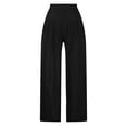 thumbnail image 5 of ABATAB Women's Cotton Linen Harem Pants Casual Loose Fit Pants High Waisted Lounge Summer Trousers with Pockets, 5 of 7