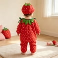 thumbnail image 5 of MEZZALL Baby Cute Girls Strawberry Romper with Hat Sleeveless Strawberry Outfit for Halloween Party Photo Relaxed Fit Clothes Sets, 5 of 5