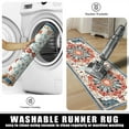 thumbnail image 6 of 3 Piece Kitchen Rugs Set with Runner Non Slip Washable Floor Mats Boho Chic Vintage Design Farmhouse Rug Set 20x32 20x47 20x59 Inches for Kitchen Sink Laundry Room Hallway Office Commercial Use, 6 of 6