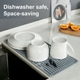 thumbnail image 3 of GOGO Silicone Dish Drying Mat Large Counter Top Drainer Mat, Sink Draining Tray, 3 of 7
