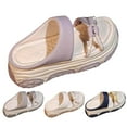 thumbnail image 4 of NOKIO Women's Comfortable Slippers A Cold Dragging Female A Thick Bottom 2024 Summer Fairy Wind Rhinestone Beach A Slippers, 4 of 5