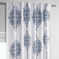 thumbnail image 4 of Half Price Drapes Printed Karachi Navy Room Darkening Curtains for Bedroom(1 Panel), 50W X 96L, 4 of 10
