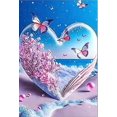 thumbnail image 1 of Kit de pintura de diamantes con forma de corazón de rosa para adultos, 30 x 40 cm, 5D, para playa, para niños, con cristales de bricolaje, punto de cruz, para decoración de pared, 1 of 5