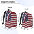 thumbnail image 3 of Lsque America Flag Glitter Pattern Canvas Daypack, Durable Backpack, High-quality Versatile Backpack,Vintage Compact Backpack-Small, 3 of 6
