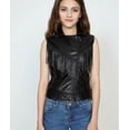thumbnail image 3 of Noora New Womens Real Black Leather Vest, Leather Waistcoat Gilet Biker Sleeveless Jacket, 3 of 8