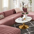 thumbnail image 4 of Modway Conjure Channel Tufted Performance Velvet 6-Piece Sectional, Multiple Colors, 4 of 6