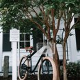 thumbnail image 1 of OULII 1Pc Silver Mountain Bike Basket Foldable Side Storage Container Convenient Use, 1 of 4