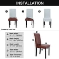 thumbnail image 6 of Unique Bargains High Elasticity Dining Chair Slipcover Gray L, 6 of 8