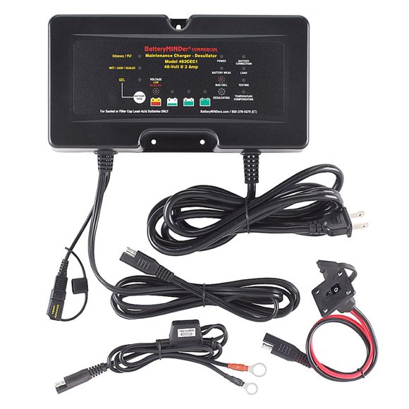 BatteryMINDer Modèle 483CEC1 Chargeur/mainteneur/désulfurateur 48V 3 Ampères pour Chariots de Golf, Fourchettes et Ciseaux