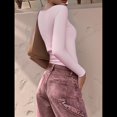thumbnail image 4 of Camisas de Larga para Mujer, Tops Cortos, Moda de Otoño 2025, Cuello Cuadrado, Camisetas Básicas para Salir, Ropa Y2K Rosa XL, 4 of 8