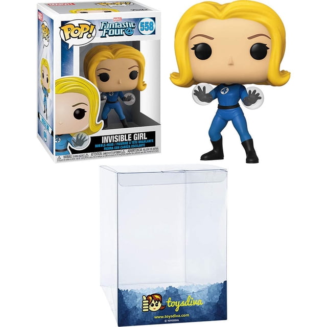 Figura de vinilo Funko Invisible Girl con protector gráfico